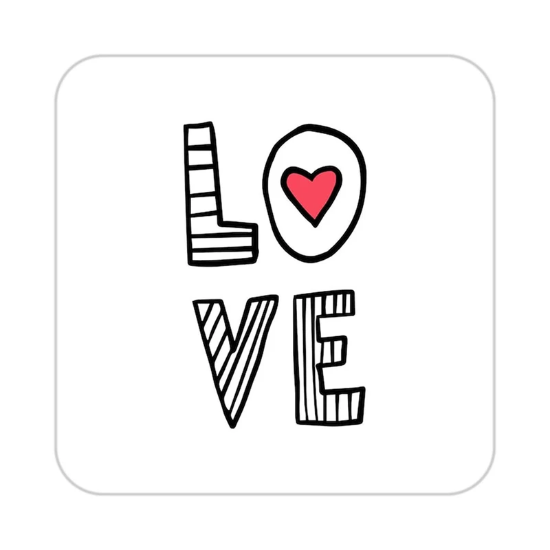 زیر لیوانی کاکتی طرح عاشقانه مدل mp37074