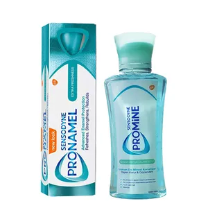 خمیر دندان سنسوداین مدل Pronamel Extra Fresh حجم 75 میلی لیتر به همراه دهانشویه سنسوداین مدل Promine حجم 250 میلی لیتر
