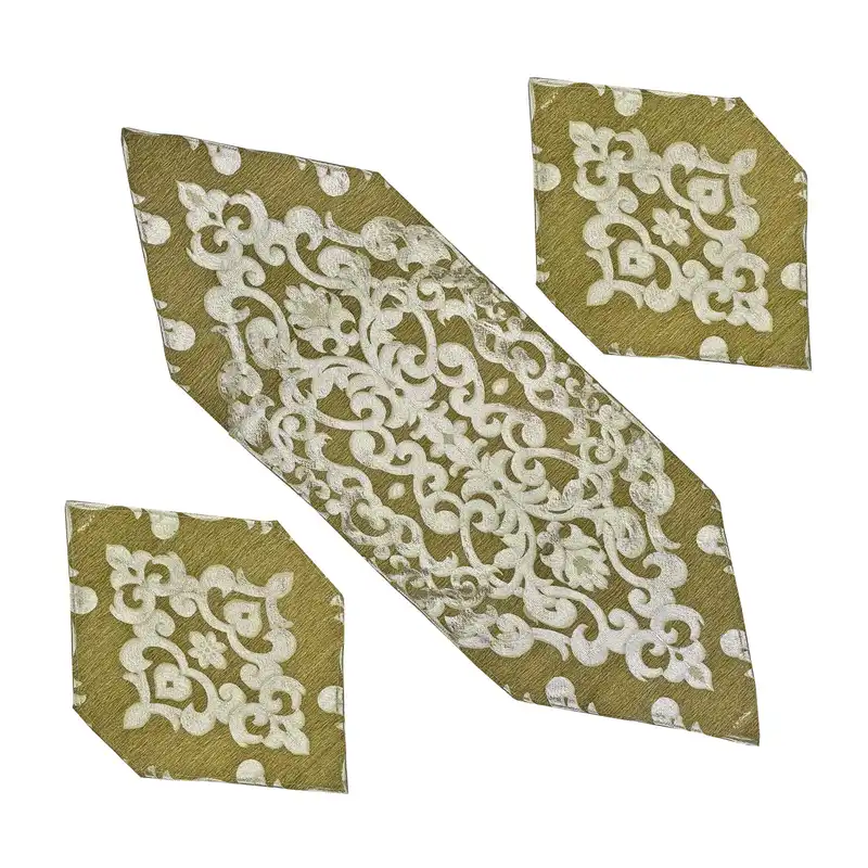 ست سه تکه رومیزی مدل گلستان کد M3-3