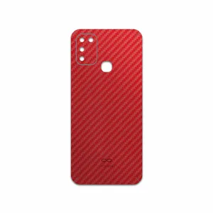 MAHOOT Red-Fiber Cover Sticker for Infinix Hot 10 Play