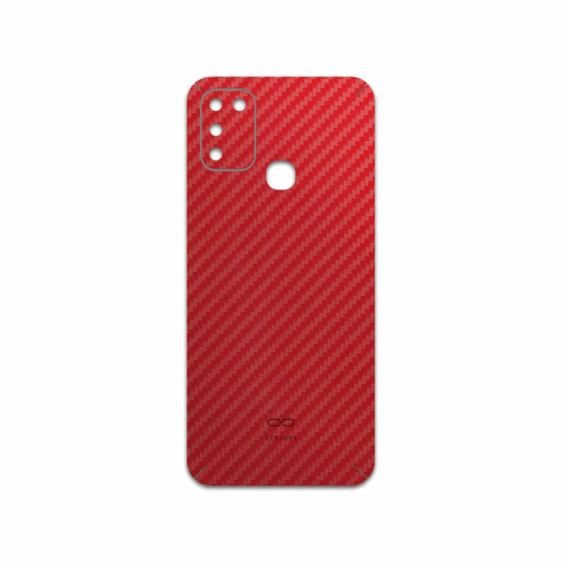برچسب پوششی ماهوت مدل Red-Fiber مناسب برای گوشی موبایل اینفینیکس Hot 10 Play