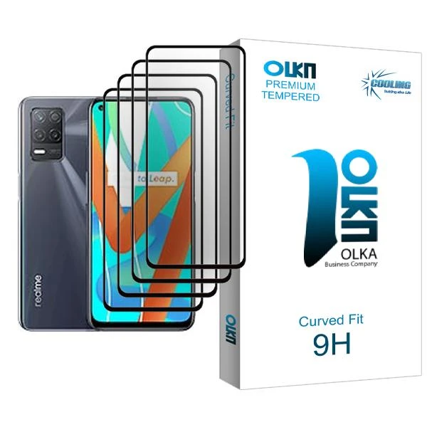 محافظ صفحه نمایش کولینگ مدل Olka Glass MIX004 مناسب برای گوشی موبایل ریلمی V13 5G بسته چهار عددی