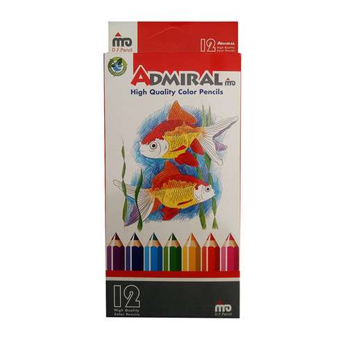 مداد رنگی 12رنگ آدمیرال مدل Fish