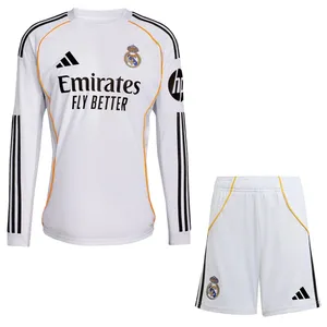 ست تی‌شرت آستین بلند و شلوارک ورزشی مردانه مدل رئال مادرید Home 2026