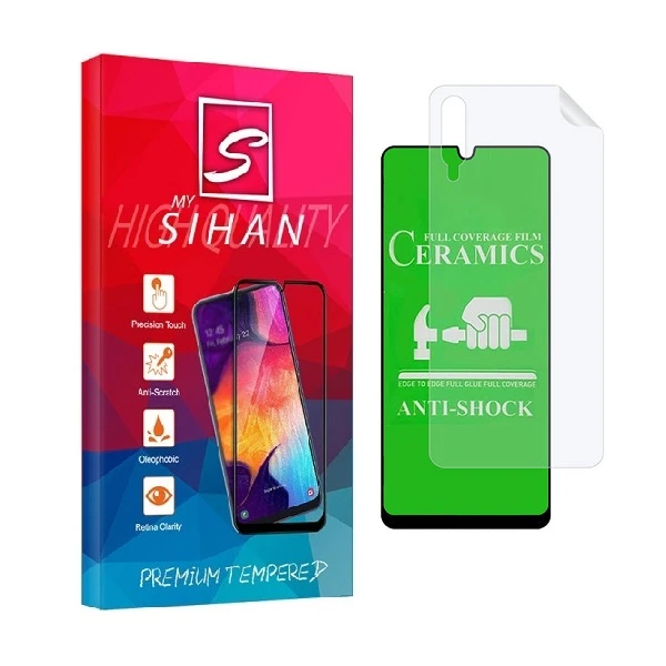 محافظ صفحه نمایش مای سیحان مدل 2CRN مناسب برای گوشی موبایل سامسونگ Galaxy A70 به همراه محافظ پشت گوشی