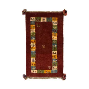 گبه فرش دستباف نیم متری مدل بافت قشقای شیراز کد NKP-sgp18