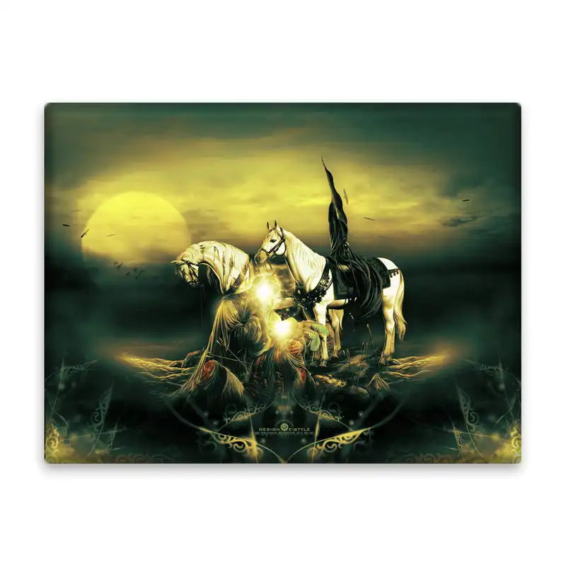 کاشی اطلس آبی طرح عاشورا و کربلا امام حسین مدل T2541