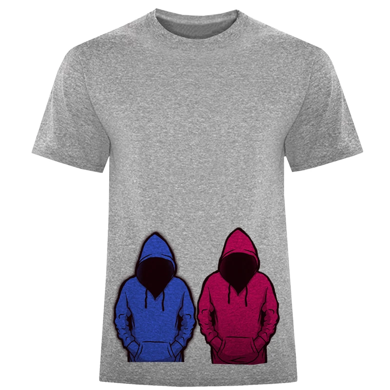 تی شرت آستین کوتاه مردانه مدل آدمک بازی مرکب D854