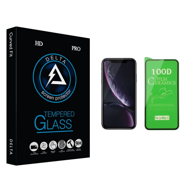 محافظ صفحه نمایش سرامیکی دلتا مدل HD مناسب برای گوشی موبایل اپل iPhone XR