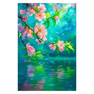 بازی آموزشی مدل نقاشی الماسی بزرگسال شکوفه گیلاس