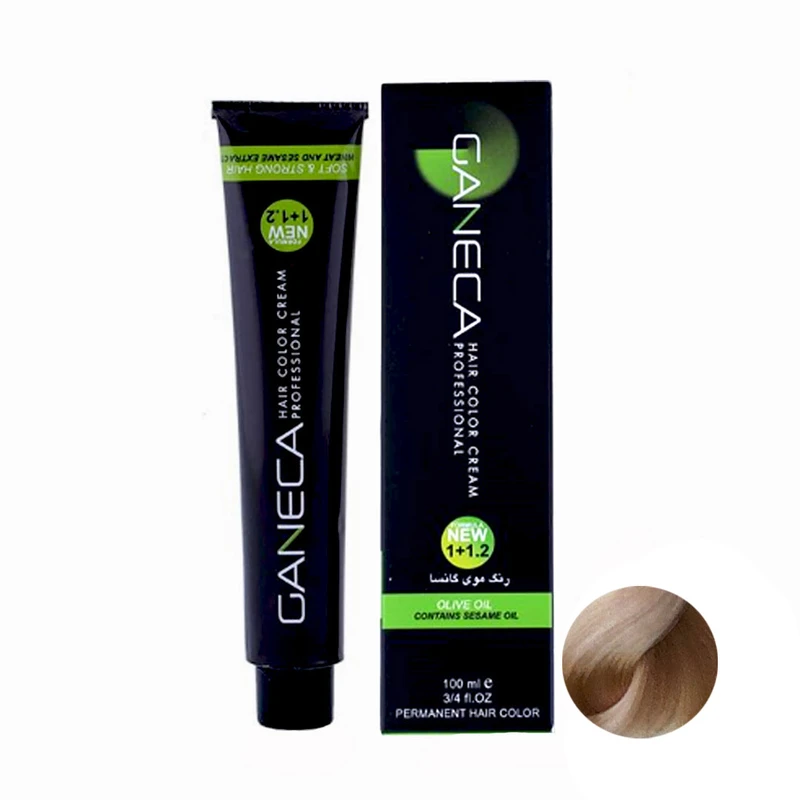 رنگ مو گانسا شماره B9 حجم 100 میلی لیتر رنگ بلوند بژ خیلی روشن