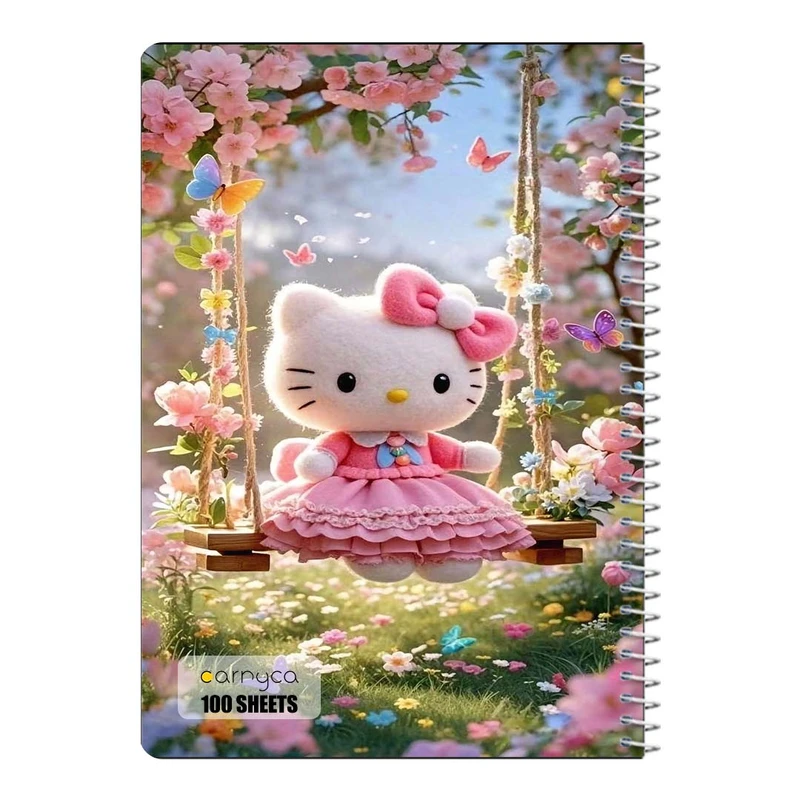 دفتر مشق 100 برگ سیمی کارنیکا طرح هلو کیتی hello kitty کد 46614