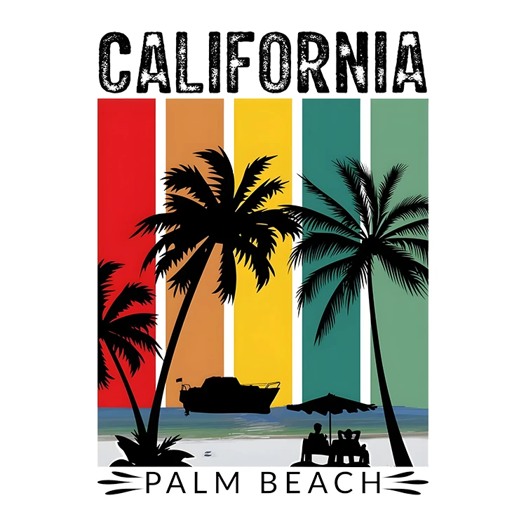 استیکر پارچه و لباس پاد آفرین مدل ساحل تابستانی کد S5142