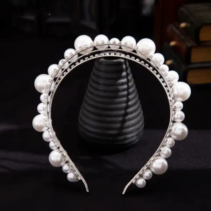 تل مو زنانه مدل مجلسی مرواریدی نگینی Sh553