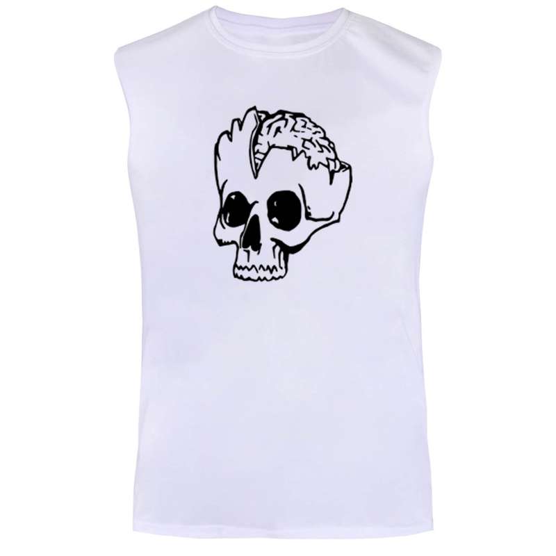 تاپ مردانه مدل skeleton کد BA23 رنگ سفید