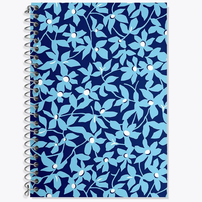 دفتر زبان 50 برگ خندالو مدل سه خط طرح گل گلی کد 29000