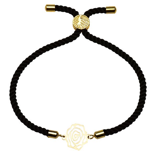 دستبند طلا 18 عیار دخترانه کرابو طرح گل رز مدل Krd1472