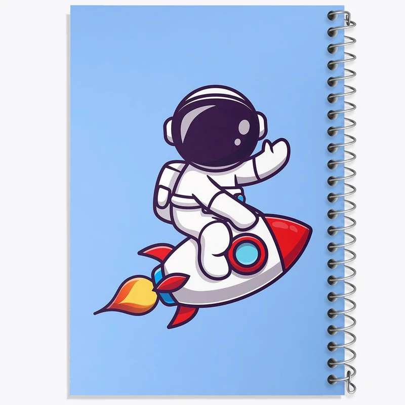 دفتر شطرنجی 50 برگ خندالو طرح فضانورد کد 25060