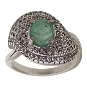 انگشتر نقره زنانه سلین کالا مدل زمرد ce-za109