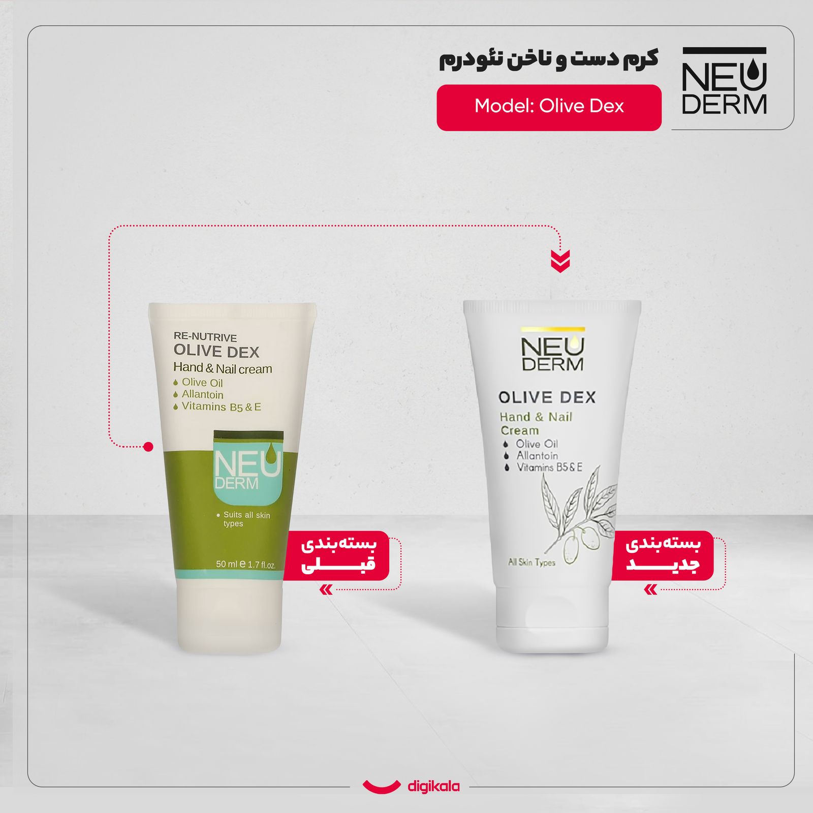 کرم دست و ناخن نئودرم مدل Olive Dex حجم 50 میلی‌لیتر -  - 2