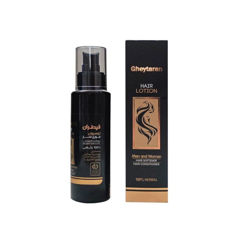 لوسیون گیاهی تقویت کننده مو قیطران مدل GH-100 مناسب برای انواع مو حجم 60 میلی لیتر