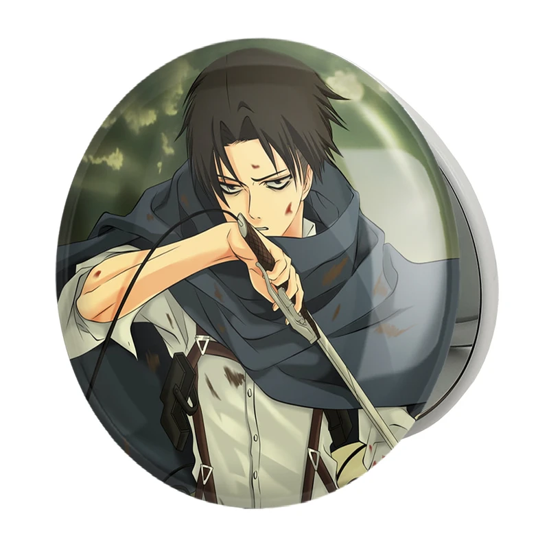 آینه جیبی خندالو طرح لیوای آکرمن انیمه اتک آن تایتان Attack on Titan مدل تاشو کد 11025 
