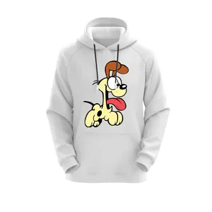 هودی زنانه مدل سگ کد E30 رنگ سفید