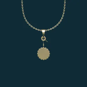 گردنبند طلا 18 عیار زنانه مدوپد مدل هندسی کد BB2-1-1093