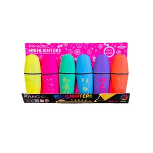 ماژیک علامت گذار مدل تخت مینی عطری F-9203 بسته 6 عددی