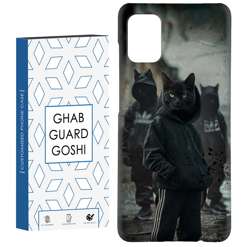 کاور قاب گارد گوشی طرح گربه سیاه کد Dimo-356 مناسب برای گوشی موبایل سامسونگ Galaxy A51