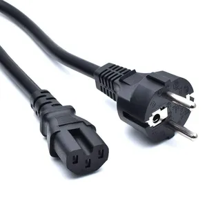 کابل برق 3 پین منبع تغذیه مدل EU-C15 3Cx0.75MM طول 3 متر
