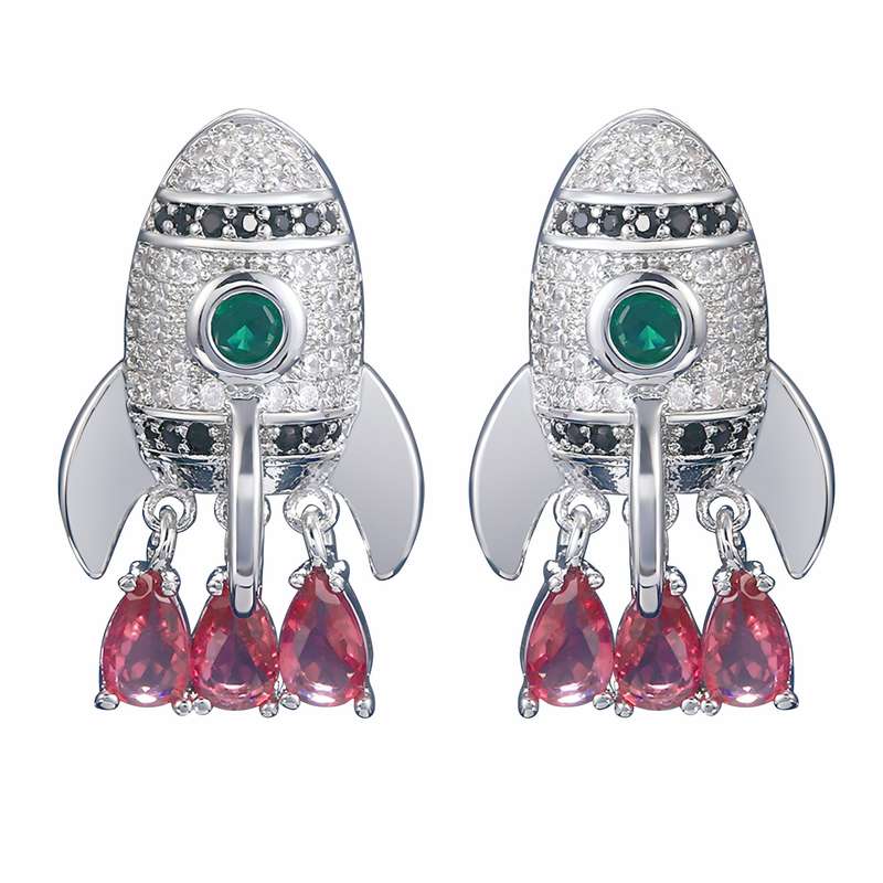 گوشواره زنانه مدل فضاپیما کد E415