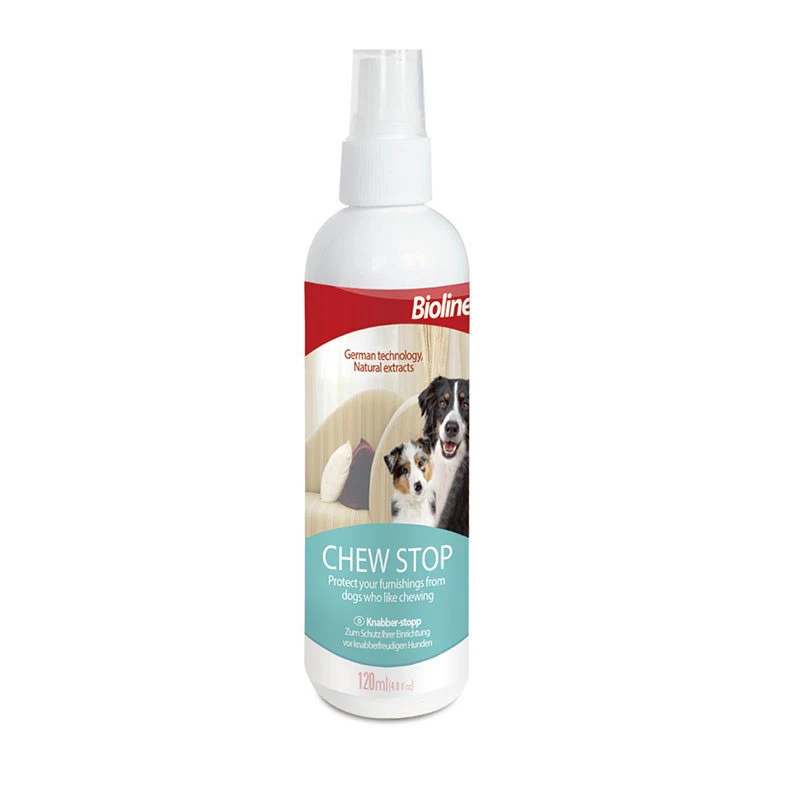 اسپری ضد جویدن سگ بایولاین مدل Chew Stop حجم 120 میلی لیتر 