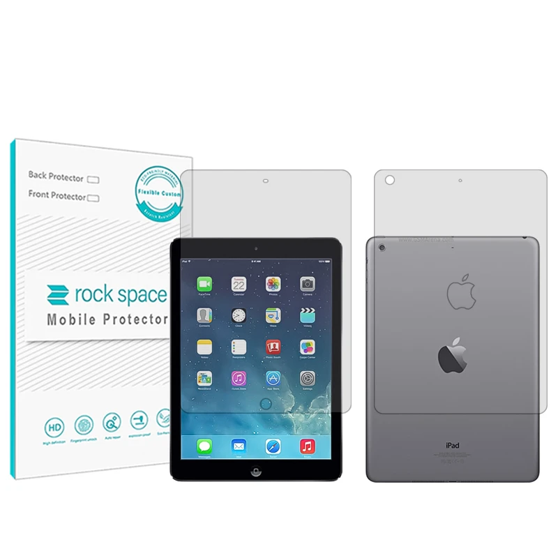 محافظ صفحه نمایش شفاف راک اسپیس مدل Hygel مناسب برای تبلت اپل iPad Air به همراه محافظ پشت تبلت