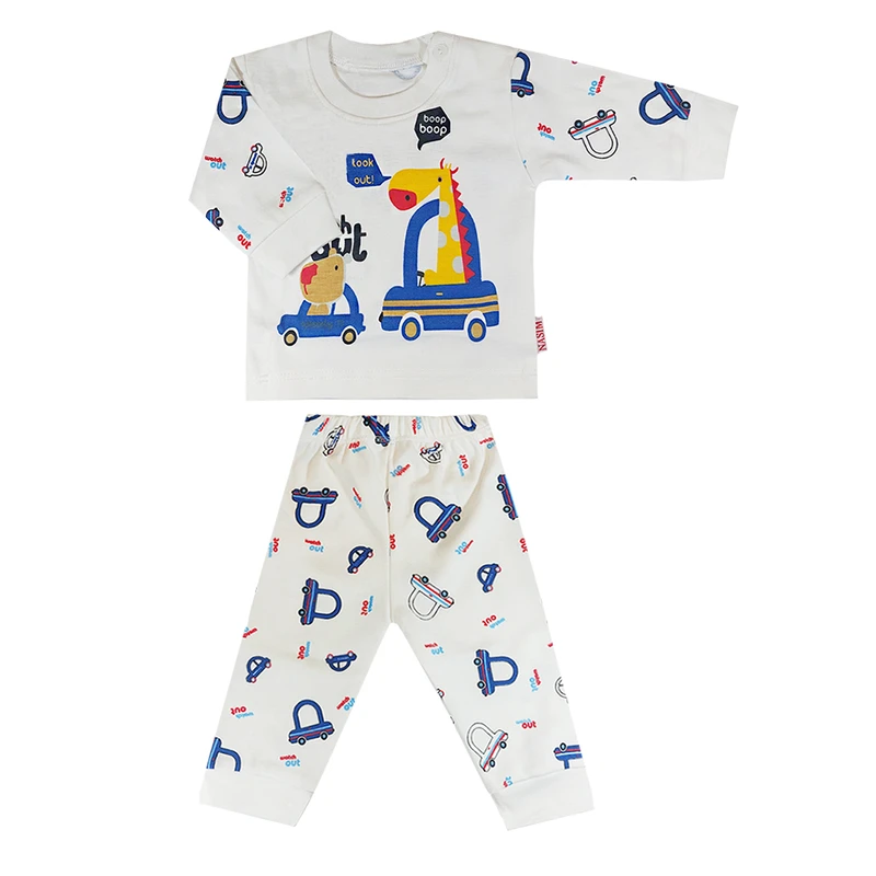 ست بلوز و شلوار بچگانه نسیم طرح ماشین 160047N