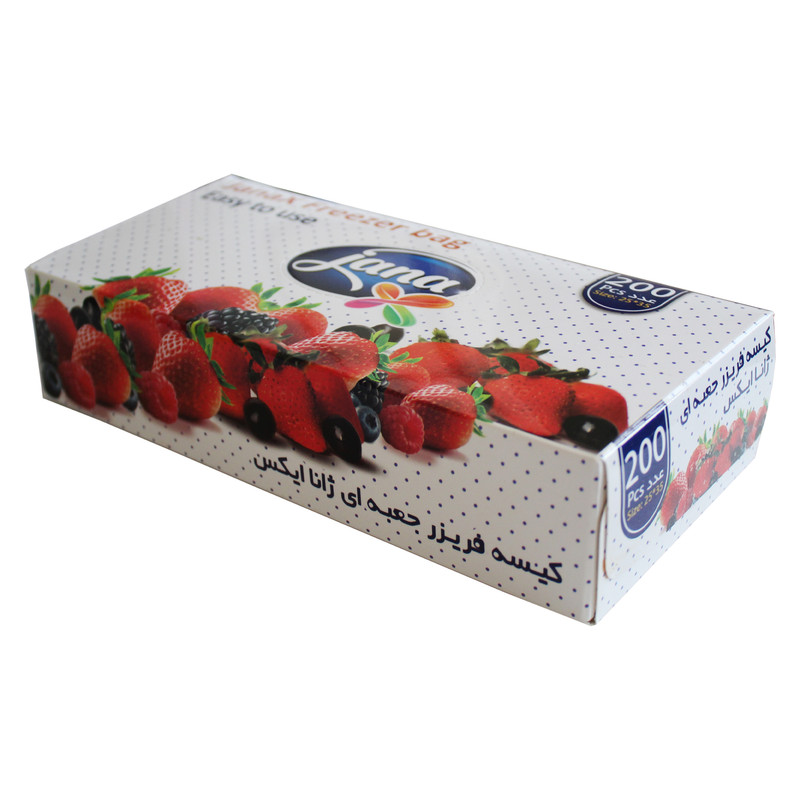کیسه فریزر ژاناایکس مدل جعبه ای بسته 200 عددی