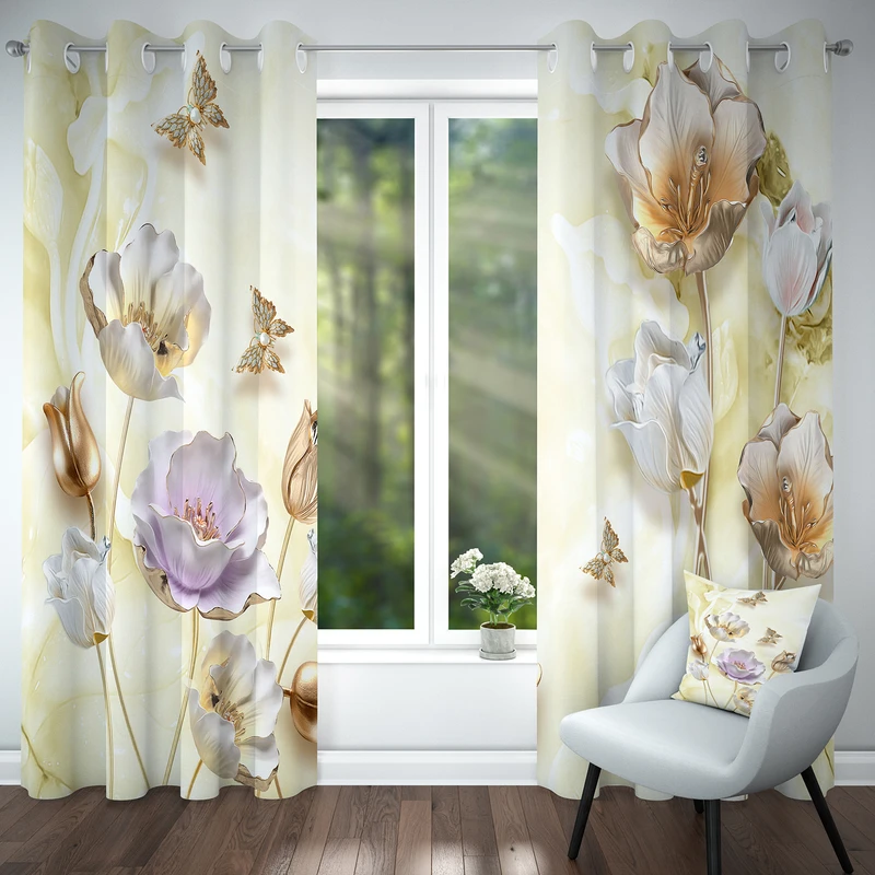 پرده مدل هازان کد 4243 سایز 140x280 سانتی متر