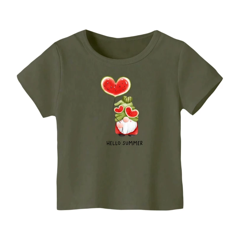 تی شرت آستین کوتاه بچگانه مدل بابانوئل و هندوانه یلدایی کد 5