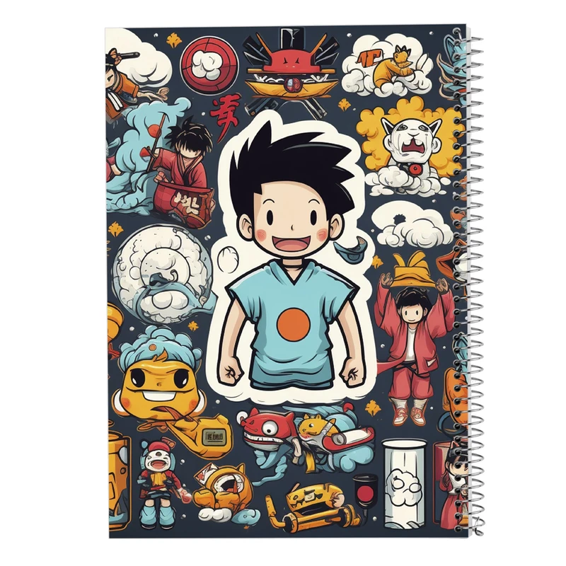 دفتر ژورنال نویسی 50 برگ مدوپد مدل نقطه ای طرح Naroto کد DF11104