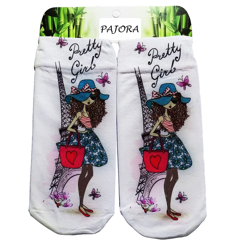 جوراب ساق کوتاه دخترانه پاجورا مدل TOPX017