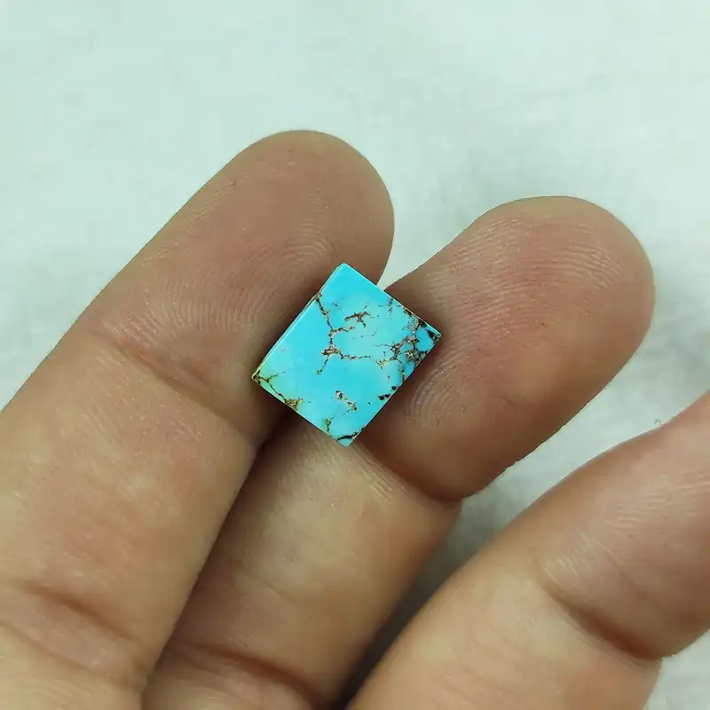 سنگ فیروزه نیشابور سلین کالا مدل مستطیل  کدPc4-10