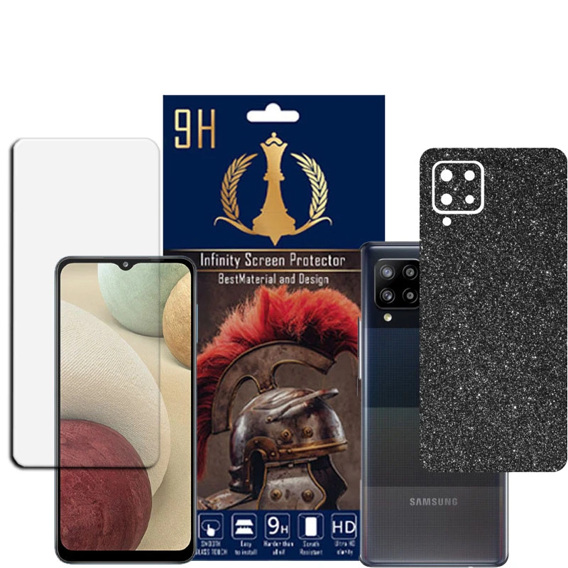 برچسب پوششی اینفینیتی مدل PRO MAX مناسب برای گوشی موبایل سامسونگ GALAXY A42 به همراه محافظ صفحه نمایش