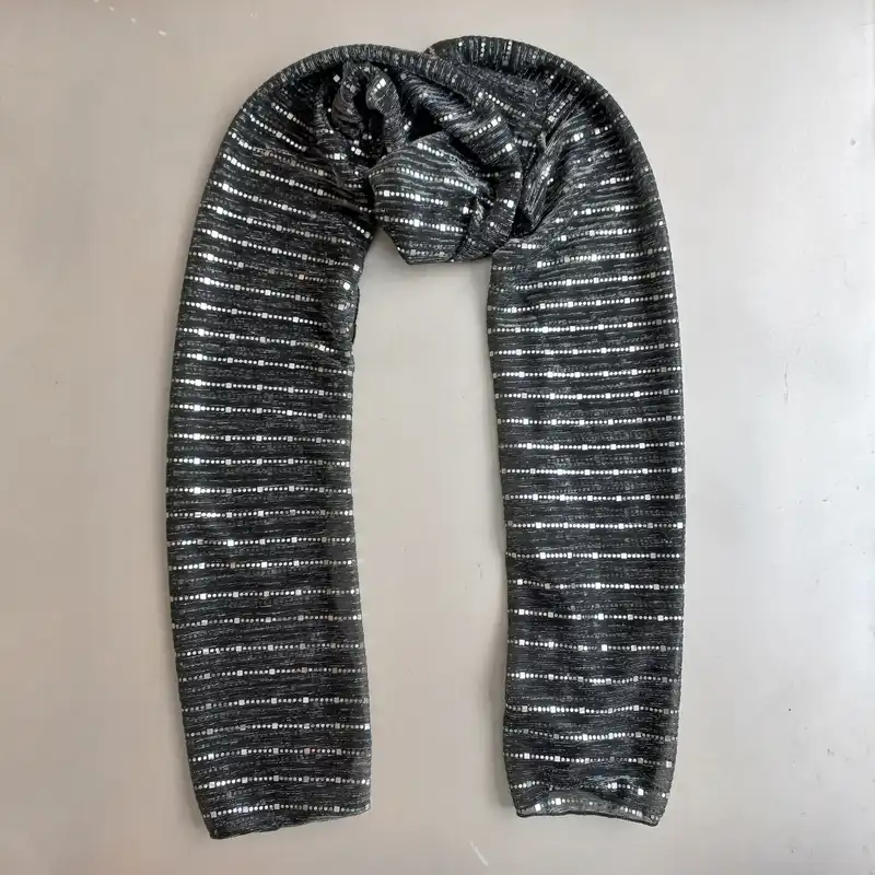 شال زنانه مدل حریر کش پولکدوزی