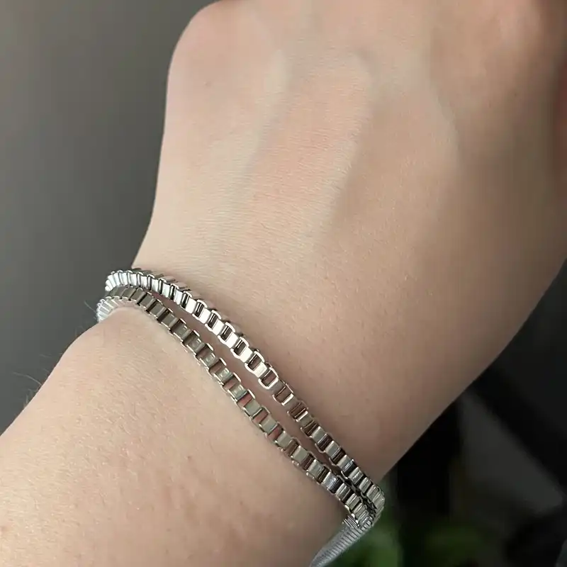 گردنبند مدل زنجیر بافت