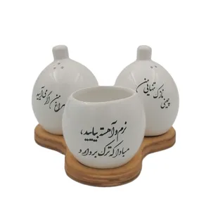 نمکدان و فلفل پاش ام وي اچ گلس اند پلاستيكس مدل دلیار