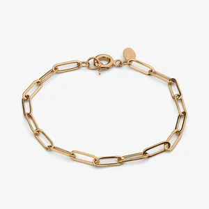 دستبند زنجیری طلا کم اجرت 18 عیار زنانه ناریا مدل M30--1