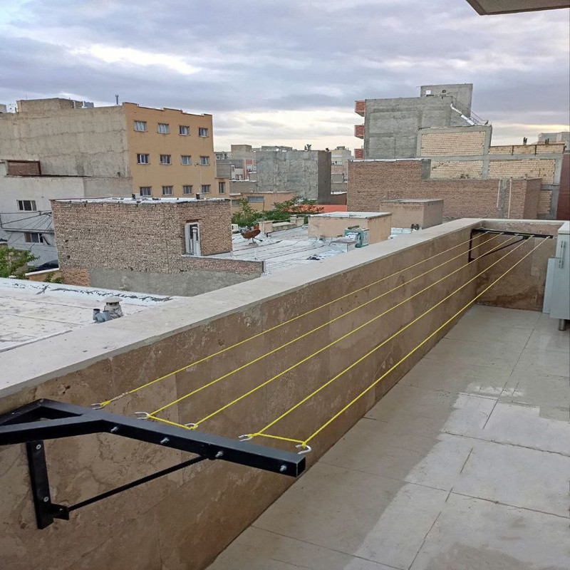 بند رخت دیواری مدل تاشو بسته 2 عددی