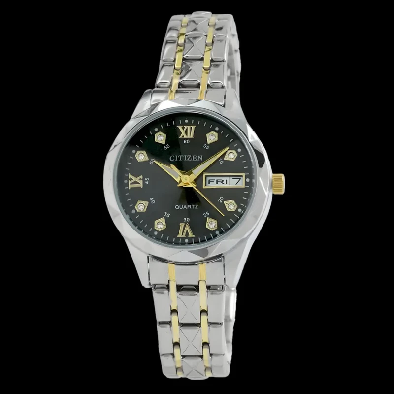 ساعت مچی عقربه‌ای کوارتز زنانه مدل دو تقویم cit_06