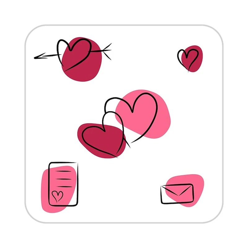 زیر لیوانی کاکتی طرح عاشقانه مدل mp40101