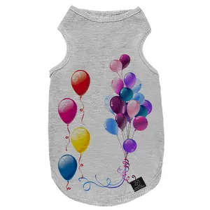 لباس سگ و گربه 27 طرح Balloon Birthday Party کد MH795 سایز XL